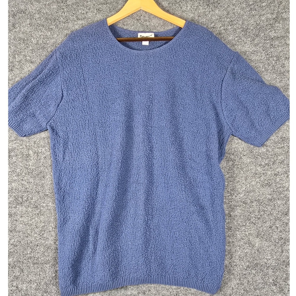 SPUNKY made in USA Textured Knit Short Sleeve Top Women's‎ Large